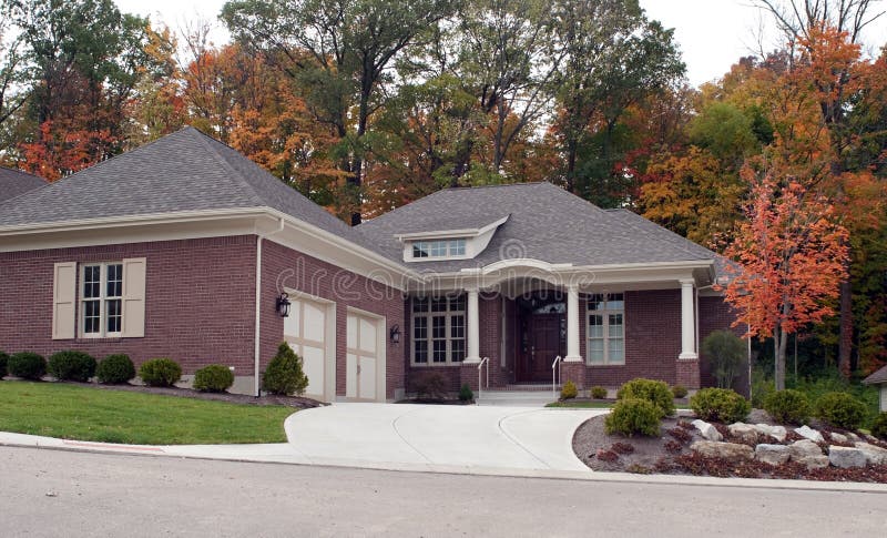 Luxury House in Autumn royalty free stock image Luxury House in Autumn royalty free stock image