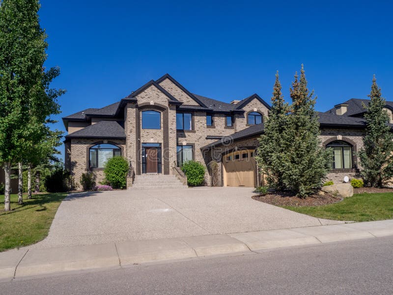 Luxury house, Calgary stock image. Image of luxury, custom 73175629