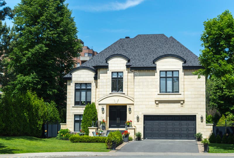 Luxury House in Montreal, Canada Stock Photo Image of neighborhood