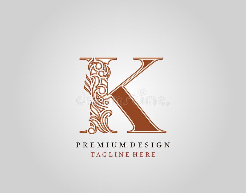 K Letter Logo Luxury Royal Monogram Design Stock Illustrations – 1,662 ...