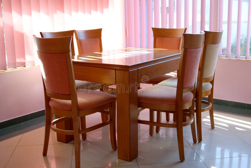 Luxury kitchen table stock image. Image of inside, furniture 6527257