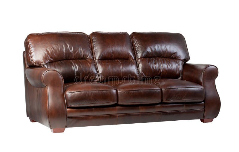 Luxury leather sofa 2 stock photo. Image of genuine, isolated 20791666