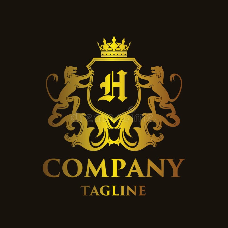 Luxury Letter `H` Logo royalty free illustration Luxury Letter `H` Logo royalty free illustration