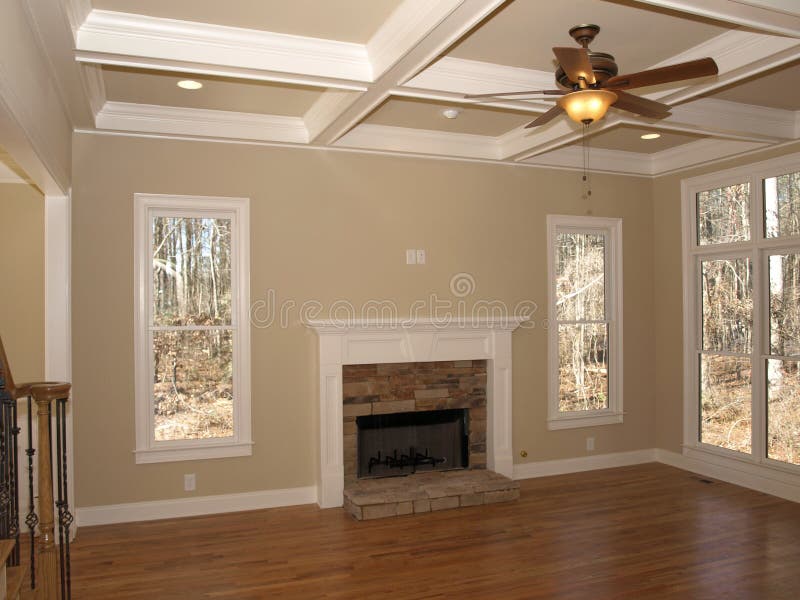 Luxury Living Room empty stock photo. Image of wood, ceiling 4135150