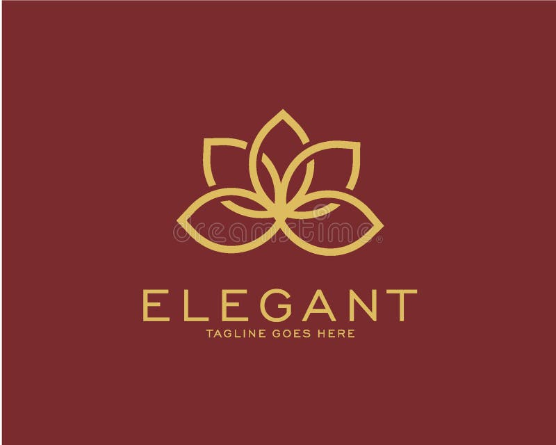 Luxury logo design concept, Flower lotus logo, Beauty or spa logo template stock illustration Luxury logo design concept, Flower lotus logo, Beauty or spa logo template stock illustration