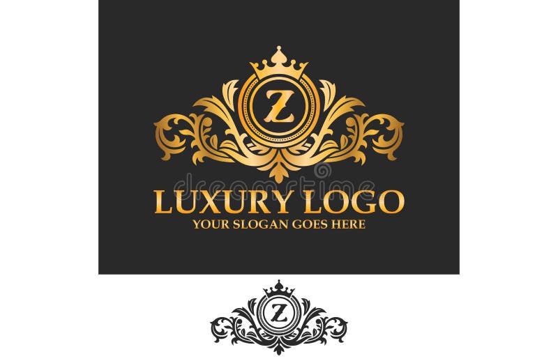 Luxury Logo Z Letter Crest Heraldic Stock Vector - Illustration of ...
