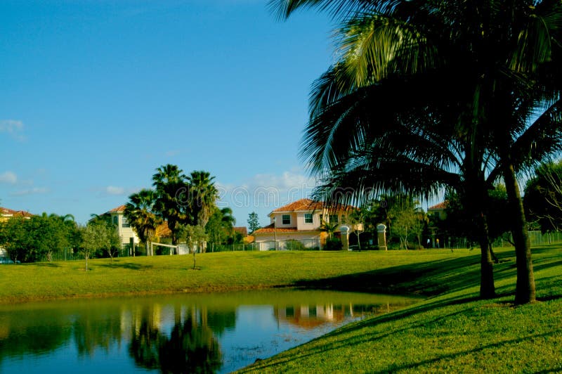 Luxury million dollar townhouses in Florida stock photography Luxury million dollar townhouses in Florida stock photography