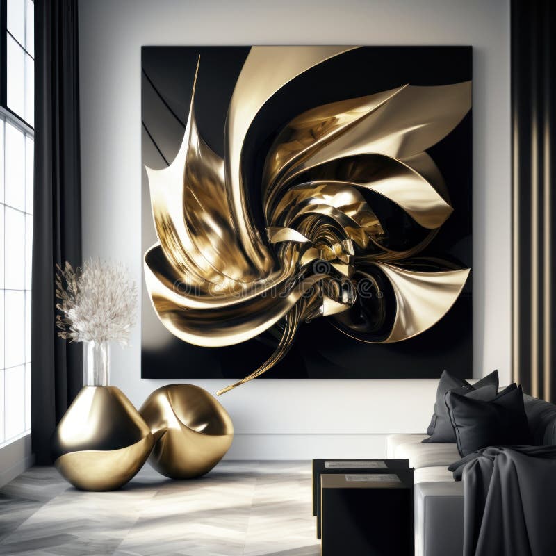 Luxury Modern Art for High-End Interiors. Stock Illustration ...