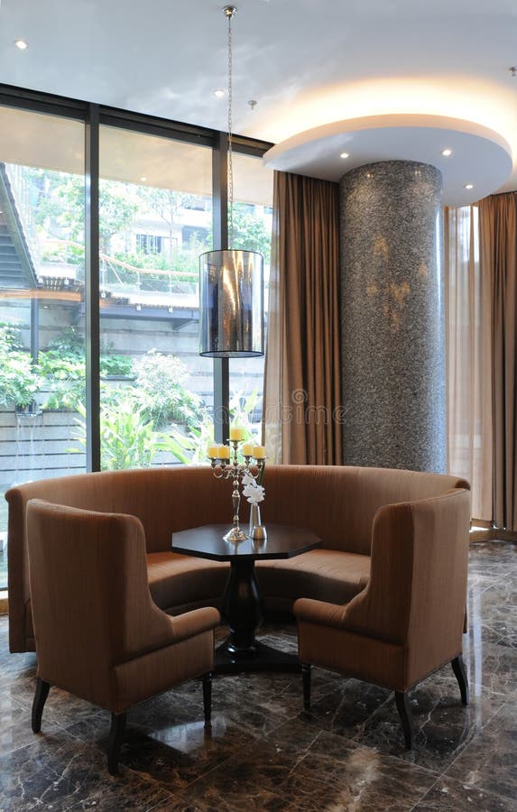 The a luxury modern cafe. royalty free stock images