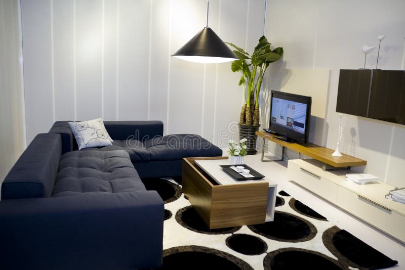 Luxury modern living room stock photo