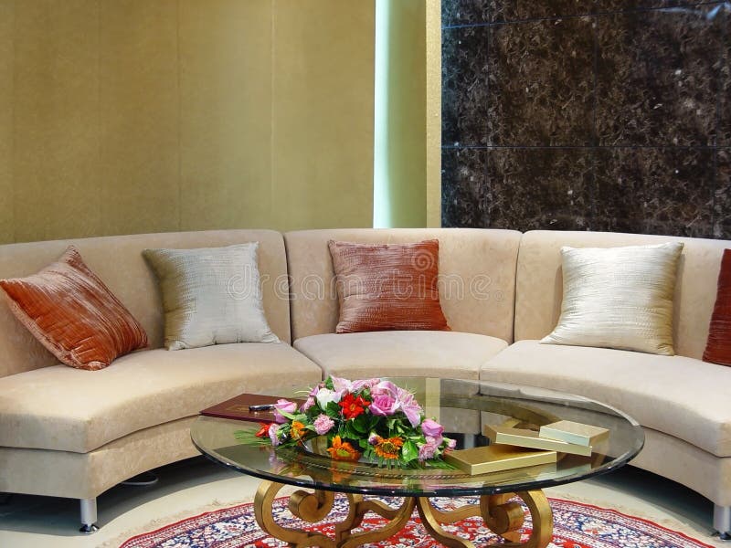 Luxury modern living room stock photo