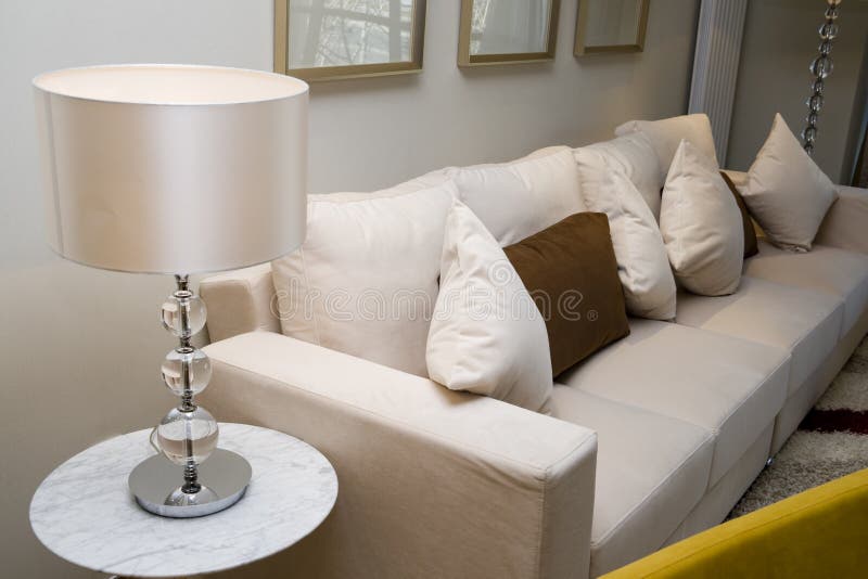 Luxury modern living room stock photo