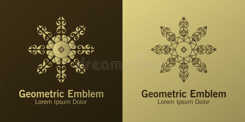 Luxury Monogram Logo Template Vector Object for Logo Design Stock