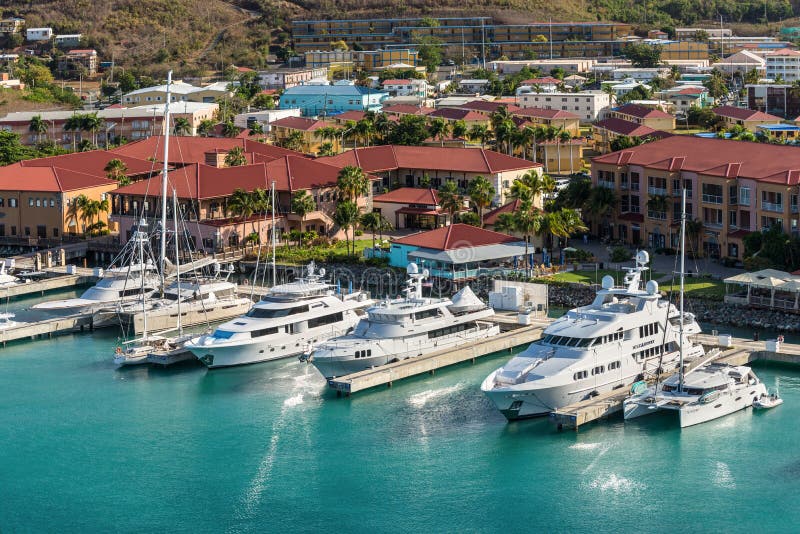 yachts docked in st thomas