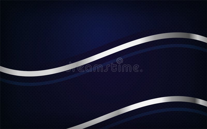 Luxury Navy and Silver Lines Combinations Background Design Stock Vector Illustration of