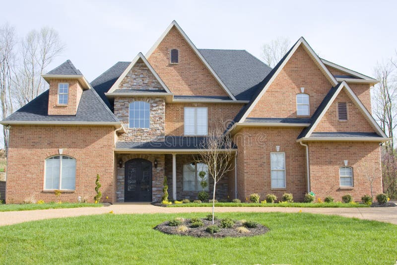 Luxury new homes for sale stock photo. Image of clouds 4855772