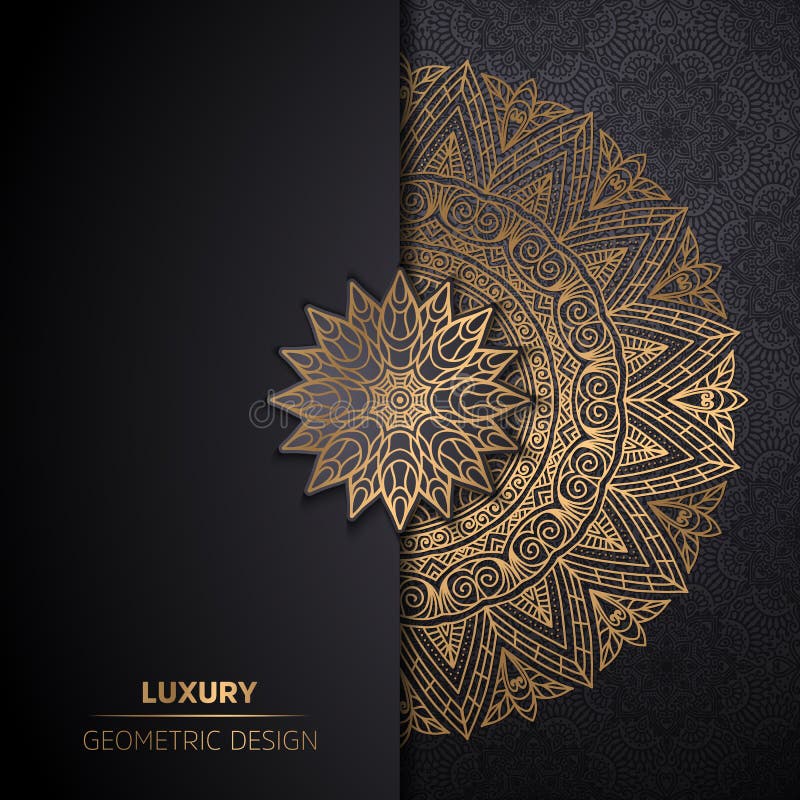 Luxury Ornamental Mandala Design Background in Gold Color Stock Vector -  Illustration of golden, asian: 125307499