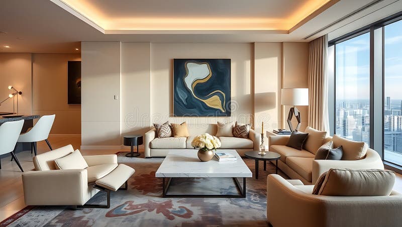 Incredible Penthouse Interior Design Ideas For A Modern Luxury Vibe - Penthouse Apartment With Artistic Furniture Design And Modern Art And Design And Art And Design