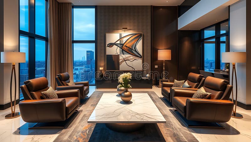 46 Stunning Luxury Penthouse Designs with Sky-High Style - Penthouse Apartment With Artistic Furniture Pieces And Modern Art And Design And Art And Design And Art And Design