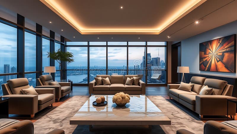 Picture of Inside a Soaring New York City Penthouse That's Infused With Art Deco ...