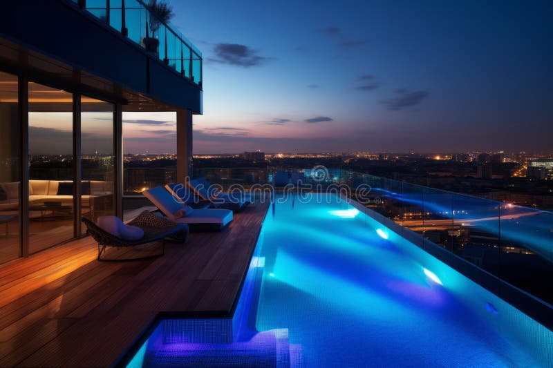 Beautiful view of Luxury Modern Penthouse Community Pool