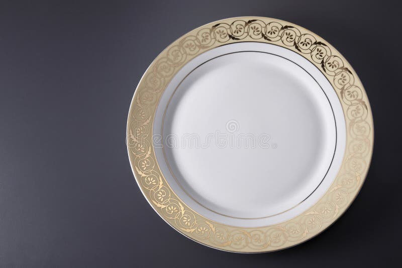 Luxury plate stock photo. Image of elegance, gold, flatware 17998770