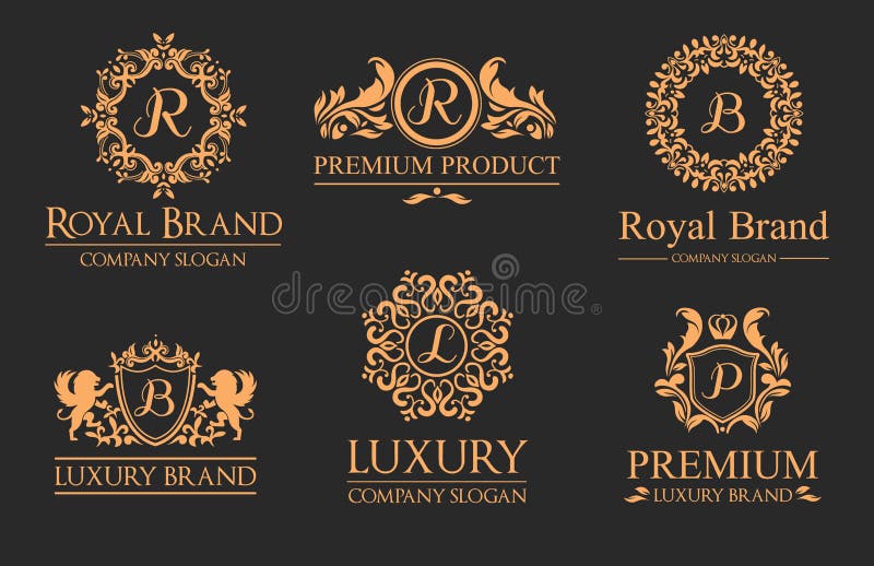 Luxury Premium Logo with Monograms and Gold Stock Vector ...