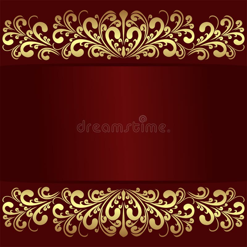 Luxury Red Background with Golden Royal Borders. Stock Vector -  Illustration of label, borders: 46405448