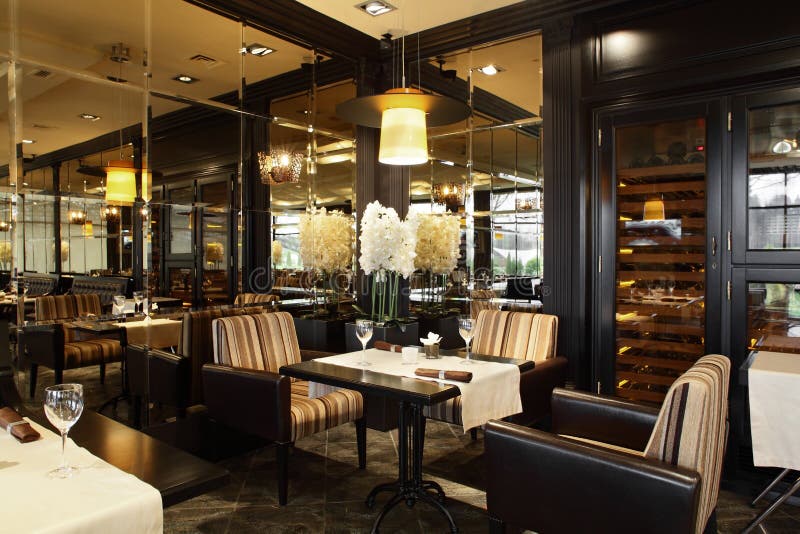 Luxury Restaurant in European Style Stock Image Image of business