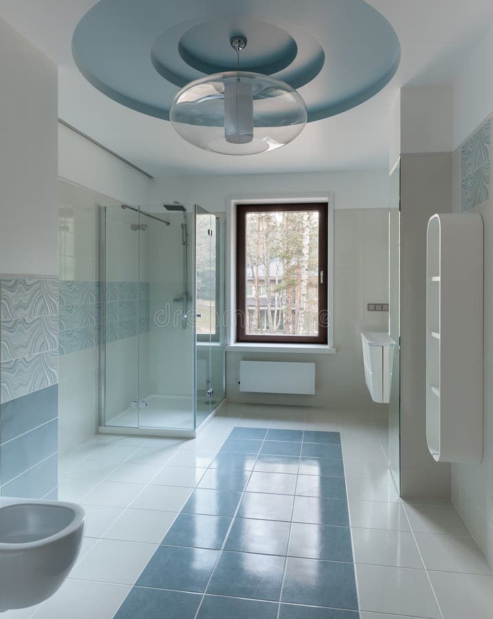 Luxury restroom interior stock image. Image of shower 49538843