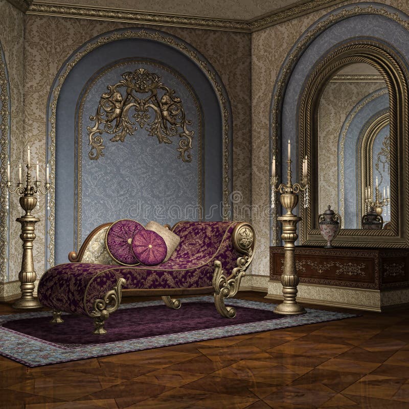 Luxury room royalty free illustration