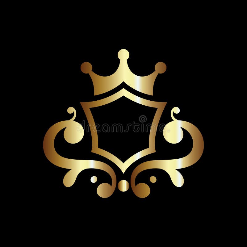 Luxury Crown Logo stock vector. Illustration of flourish - 140786374