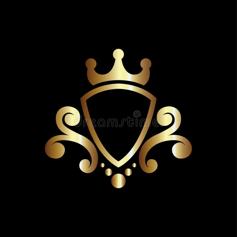 Luxury Crown Logo stock vector. Illustration of flourish - 140786374