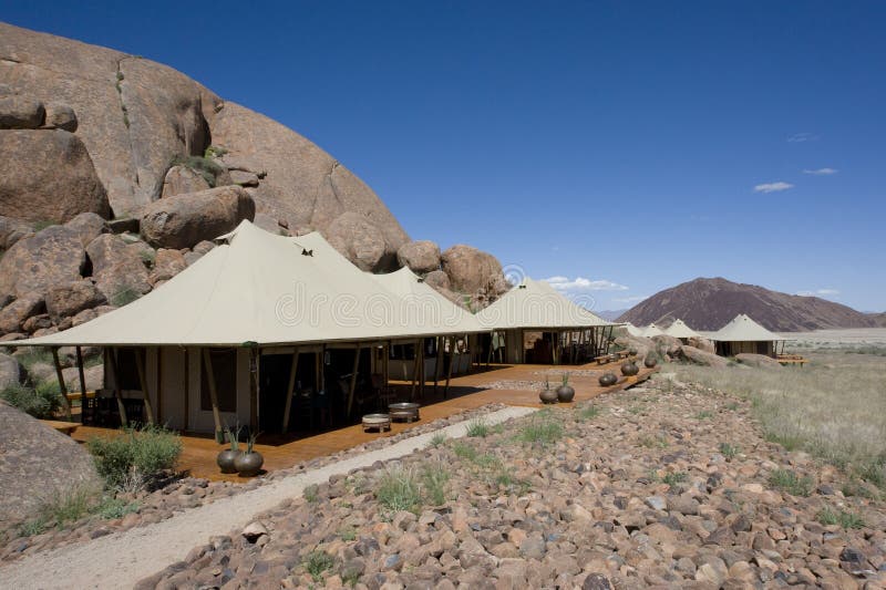 Luxury Safari Tents in Namibia Stock Image Image of harwood, serene