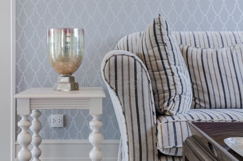 Luxury Sofa and White Table in Living Room Stock Image Image of decor