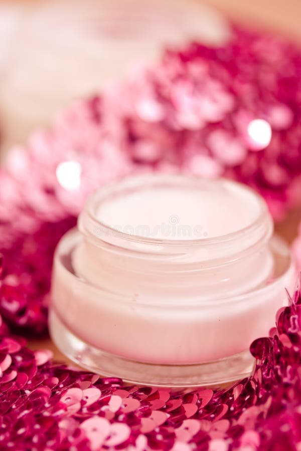 Luxury Spa Products and Pink Glitters Stock Photo Image of glamour