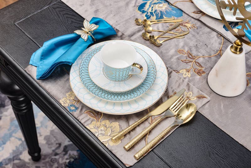 Luxury Tableware for Royal Palace Stock Photo Image of luxury