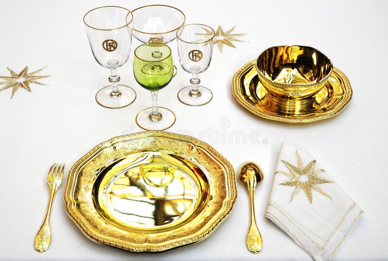 Luxury Tableware for Royal Palace Stock Photo Image of luxury