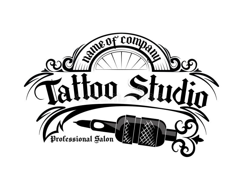 Luxury tattoo studio stock vector. Illustration of color - 219369166
