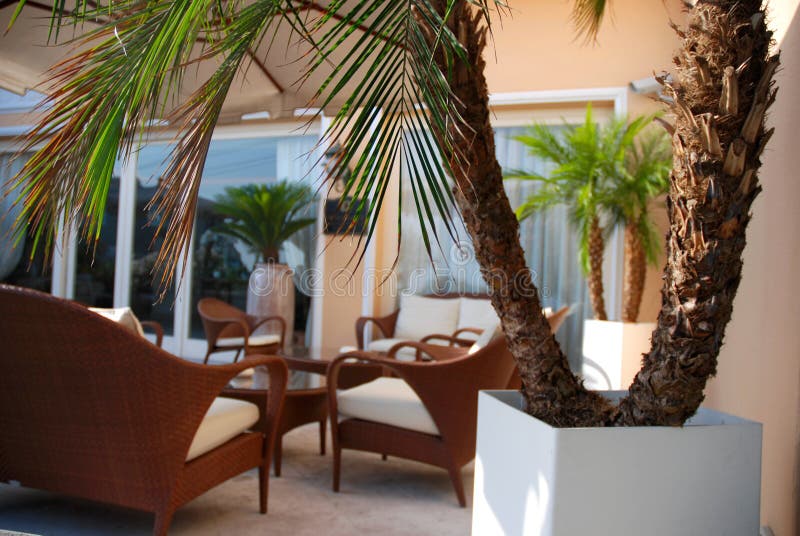Luxury terrace royalty free stock image