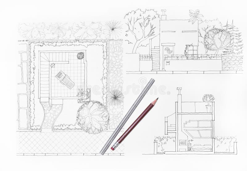 Home and garden, architect plan