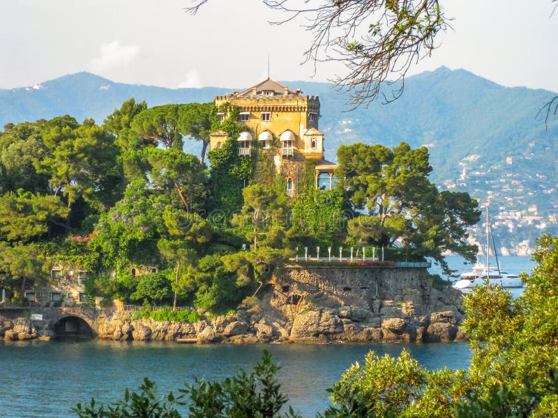 Luxury villa Portofino stock photo. Image of blue, ligure - 72375776
