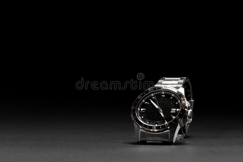 Admire the craftsmanship of luxurious watches with Luxury watch on black background images
