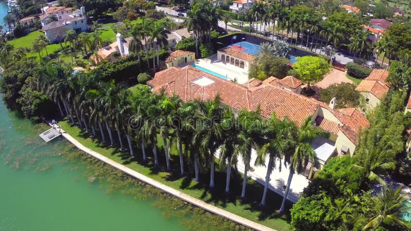 Luxury Waterfront Mansions In Miami Beach Stock Video Video Of Miami