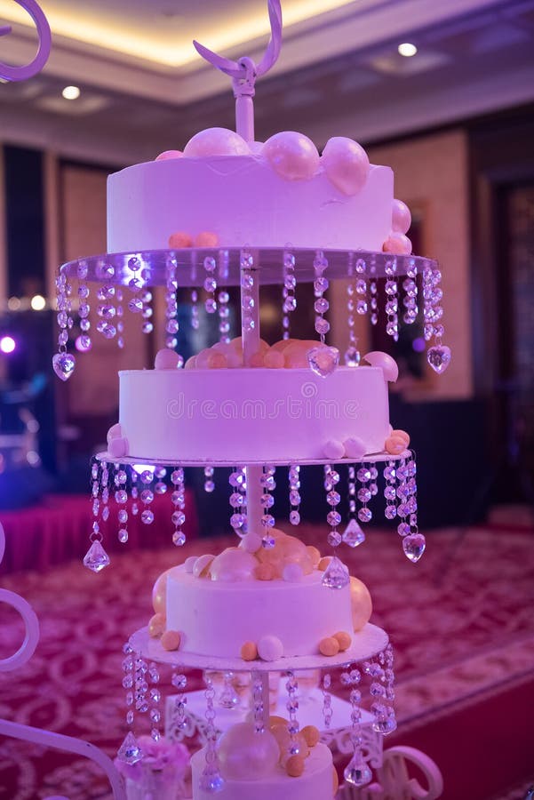 Beautiful big birthday cake and wedding Stock Photo by ©kiriak09 144656709