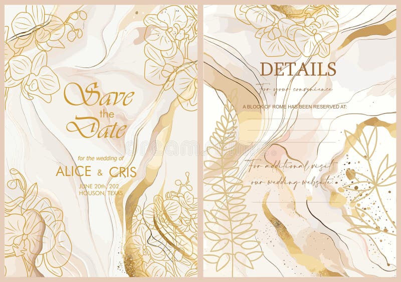 Luxury Wedding Invitation Save the Date Template Stock Vector Luxury Wedding Invitation Save the Date Template Stock Vector