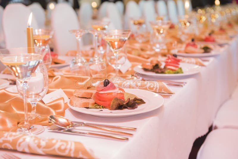 Luxury Wedding Table Decoration. Wedding Banquet. Stock Image Image