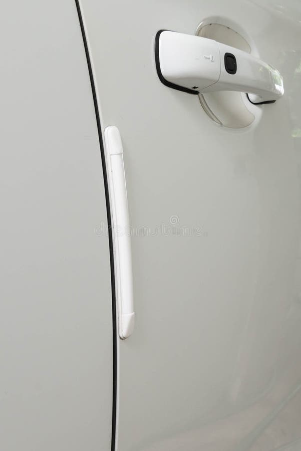 Luxury white car door edge protection guard
