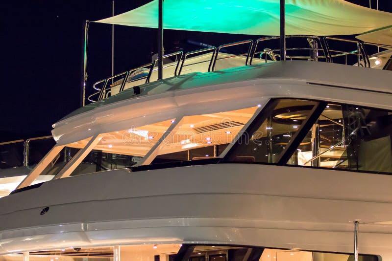 Luxury yacht in the night royalty free stock image Luxury yacht in the night royalty free stock image