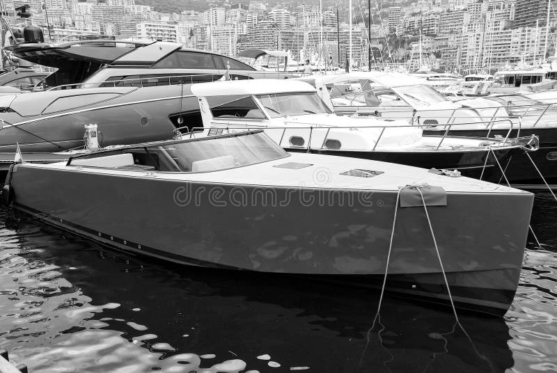 Luxury yachts in Monaco Monte Carlo harbor